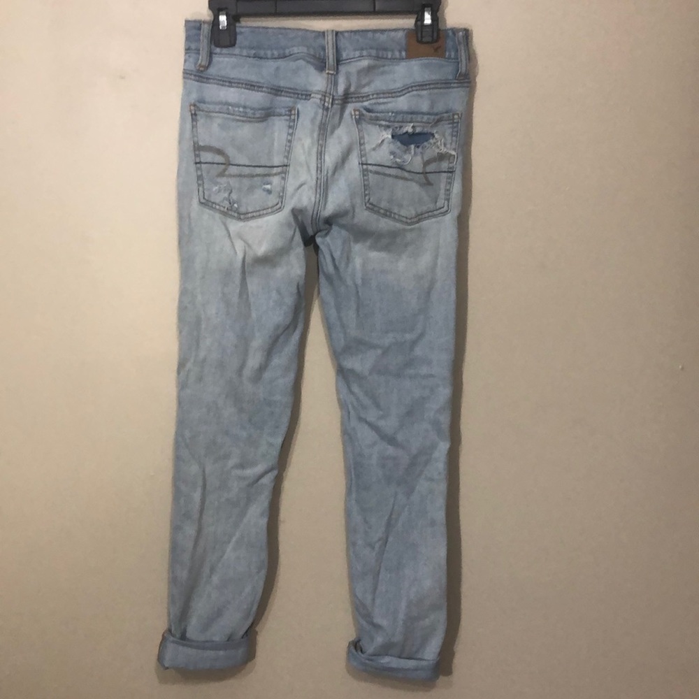 AEO stretch tomgirl button fly hole jeans - Picture 3 of 6